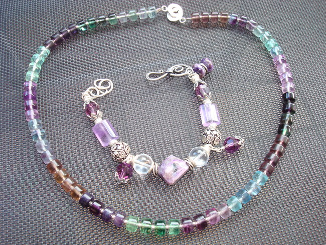 Fluoritkette und Armband