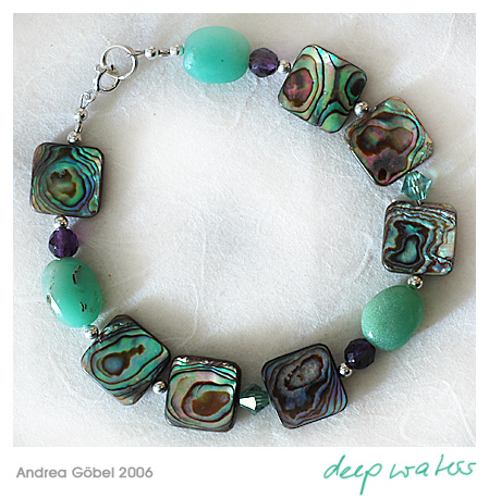 Abalone, Chrysopras, Amethyst