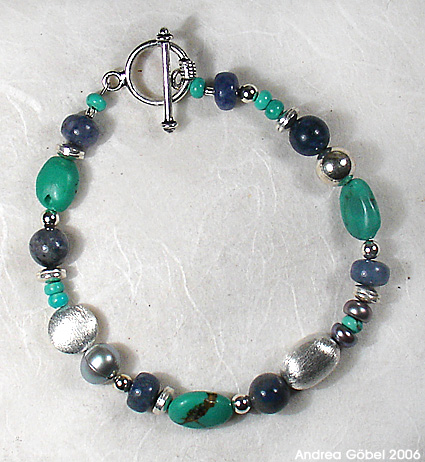 Armband Blauquarz und Türkis