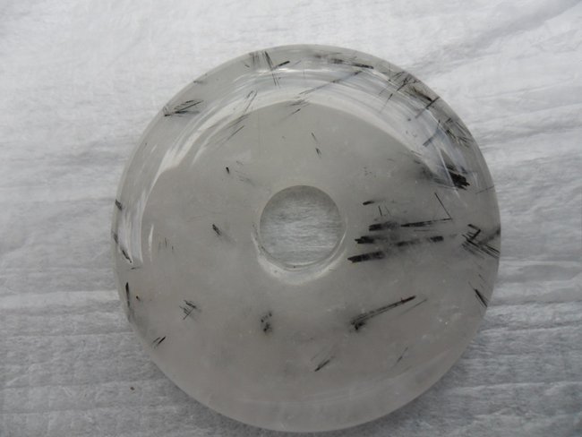 Turmalin Quarz Donut, 40 mm,