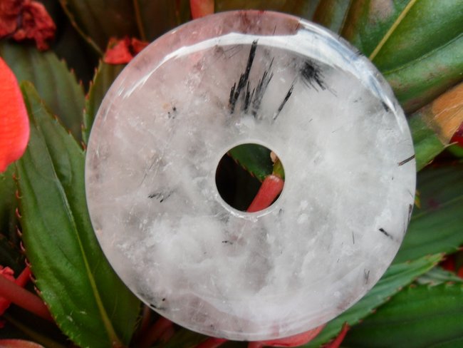 Turmalin Quarz Donut, 40 mm,