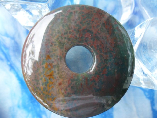 Jaspis Heliotrop Donut, 50mm,