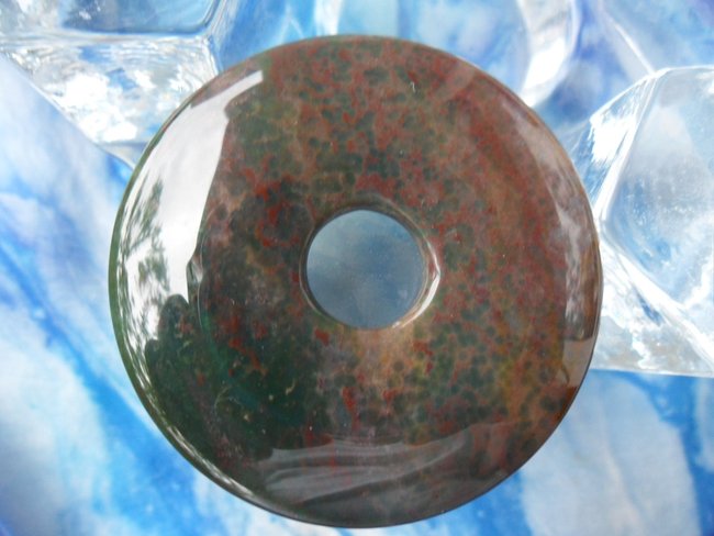 Jaspis Heliotrop Donut, 50mm,