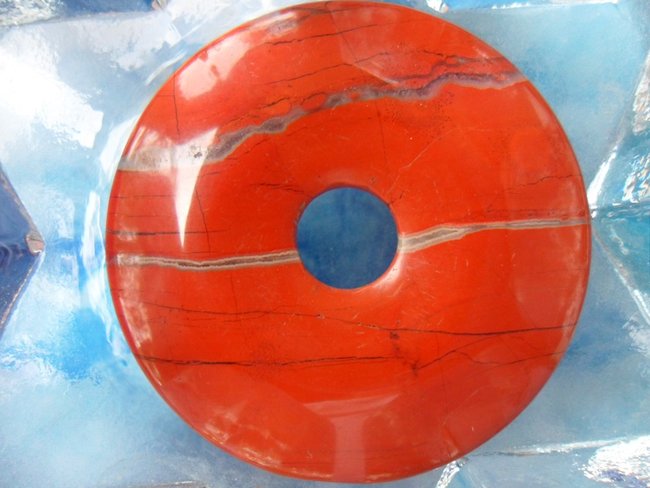 Jaspis, einfacher roter, Donut, 50 mm,