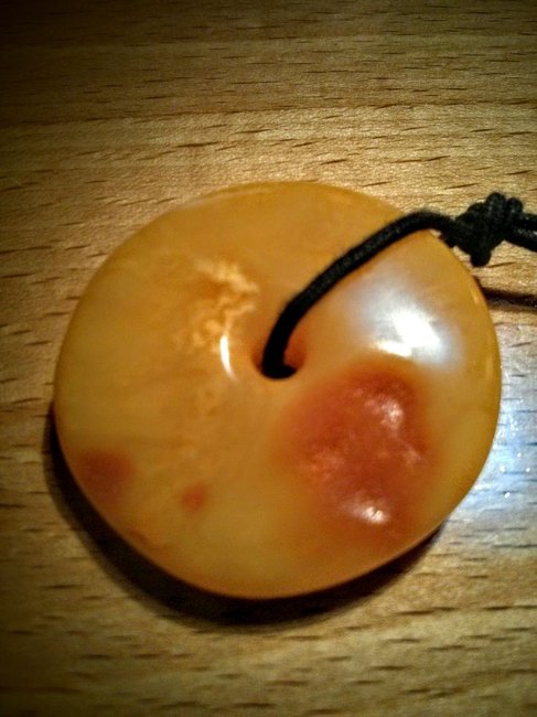 Bernsteindonut, 40 mm, 5 mm dick