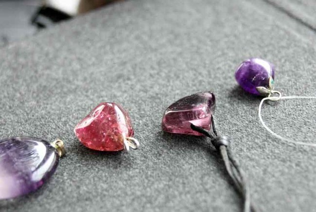 Fluorit, Rubellit, unbekannt, Amethyst