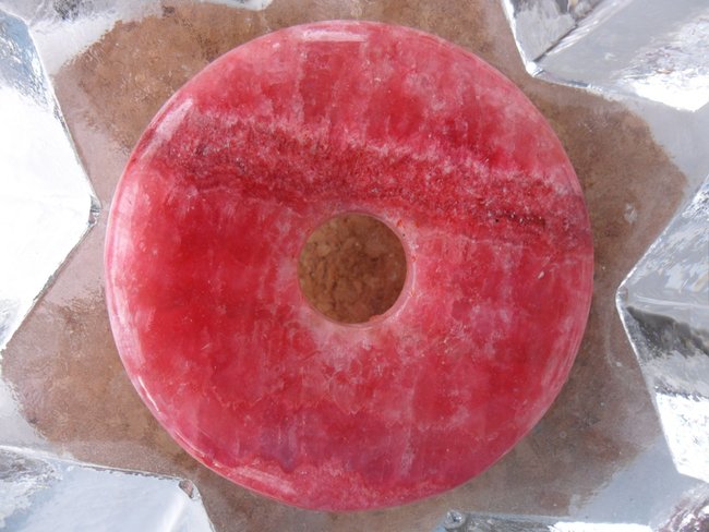 Rhodochrosit Donut,  Vorderseite