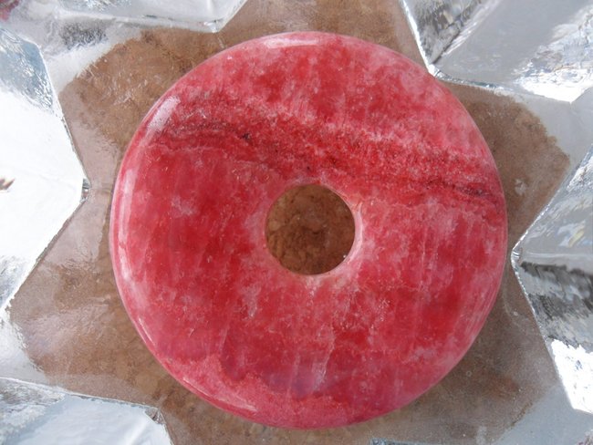 Rhodochrosit Donut, Rückseite