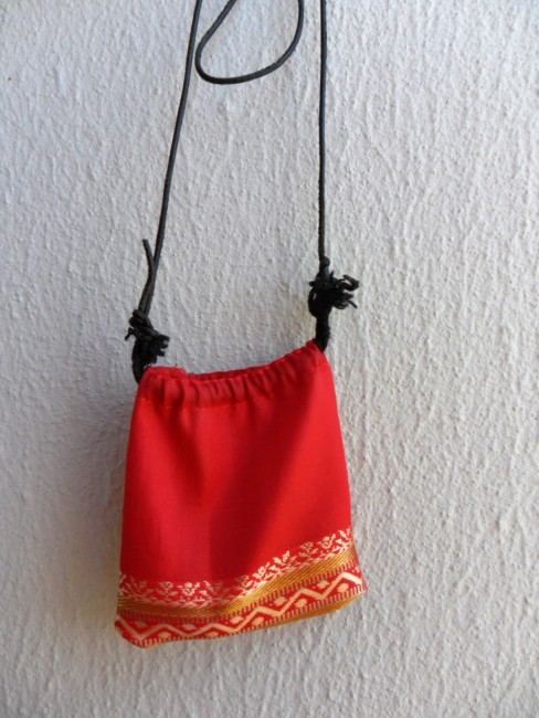 Beutel mit Lederband