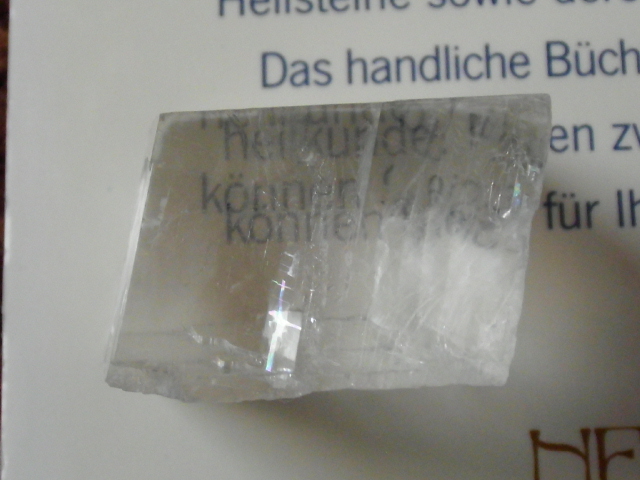 Die Doppelbrechung, mit Schrift