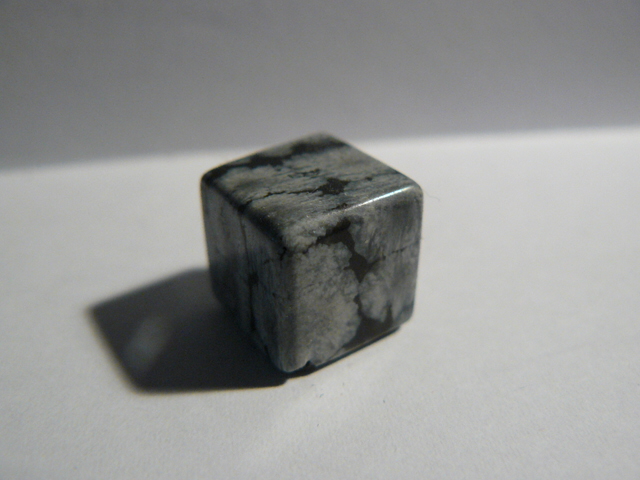 Schneeflocken Obsidian Würfel