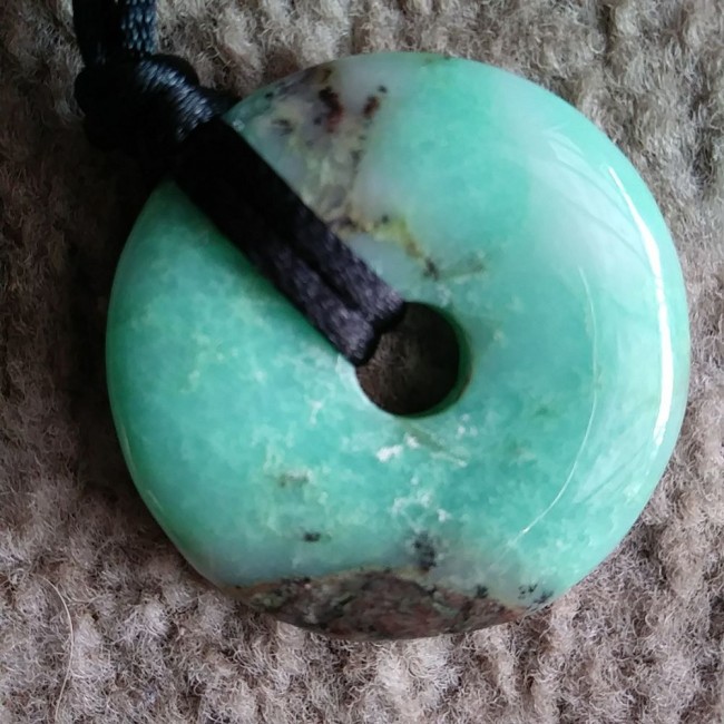 Chrysopras-Donut, 40 mm