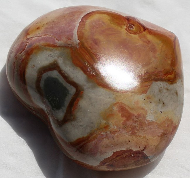 175g Polished POLYCHROME JASPER heart, Madagascar.jpg