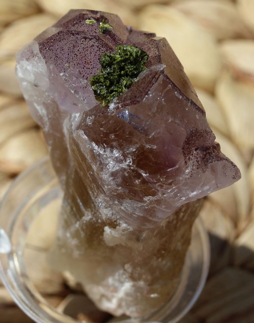 34g Rare amethyst Green tourmalines red pyramid hematite 1.jpg