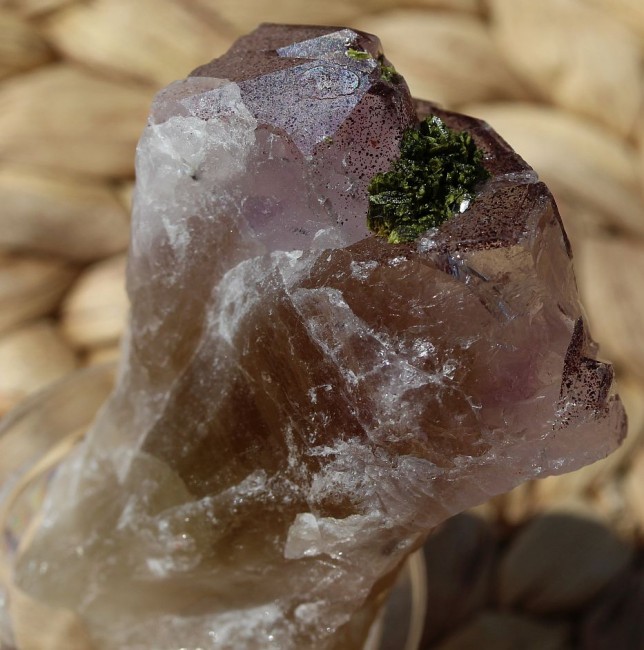 34g Rare amethyst Green tourmalines red pyramid hematite 2.jpg