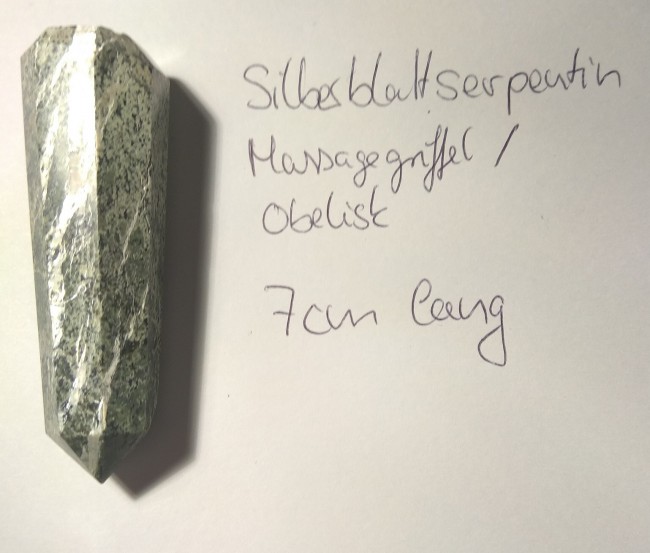 Nr. 108	Silberblattserpentin Stab 7 cm lang
