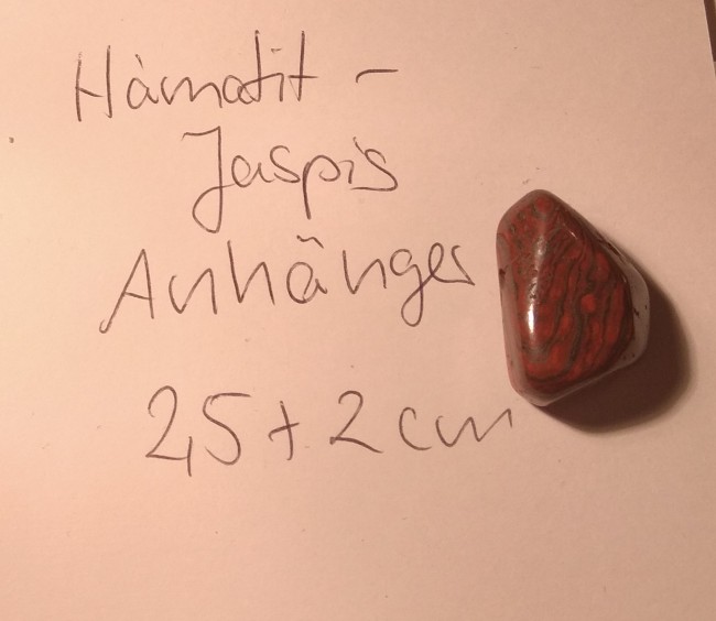 hämatitjaspis als Anhänger - Nr. 142 (3,50 Euro)
