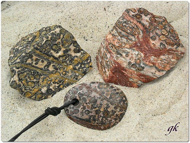 Rhyolith - Leopardenfell-Rhyolith auch Leopardenjaspis