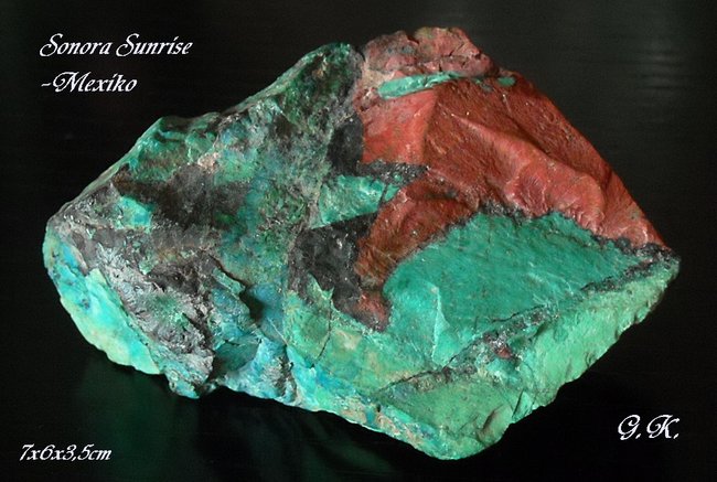 "Sonora Sunrise" Cuprit mit Chrysokoll
