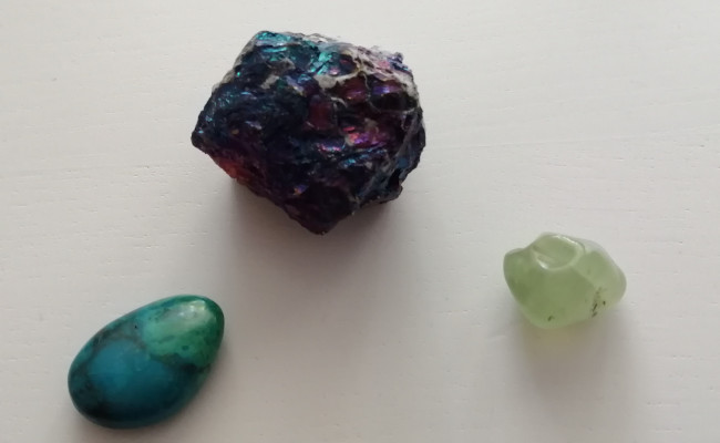 Buntkupfer, Chrysokoll, Prehnit
